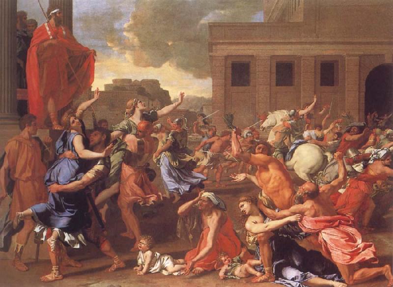 Nicolas Poussin The Abduction of the Sabine Women oil painting picture